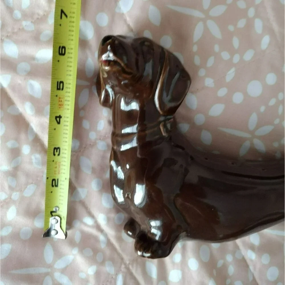ABCO Handpainted Hors D'Oeuvres Dachshund Server, Alexander Backer Vintage Dog A